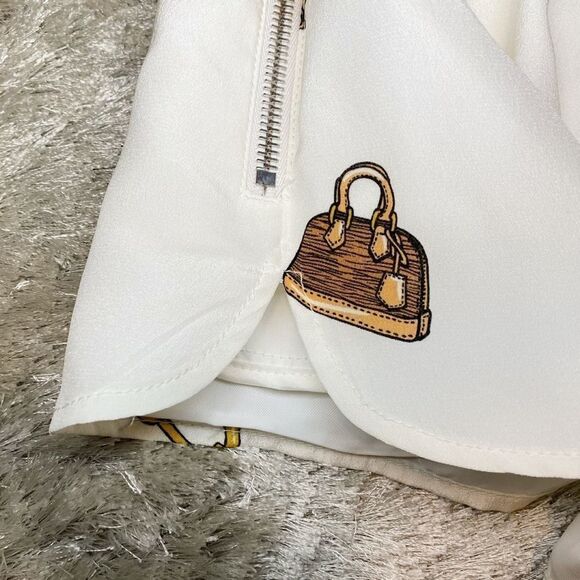RARE Louis Vuitton White Silky Shorts Year of Rooster NWT FR38 / USA Sz Small - Picture 7 of 16